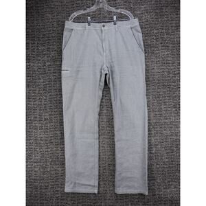 Carbon 2 Cobalt Pants Mens 36 Actual 37x33 Gray Sojourn Side Pocket Cotton Linen
